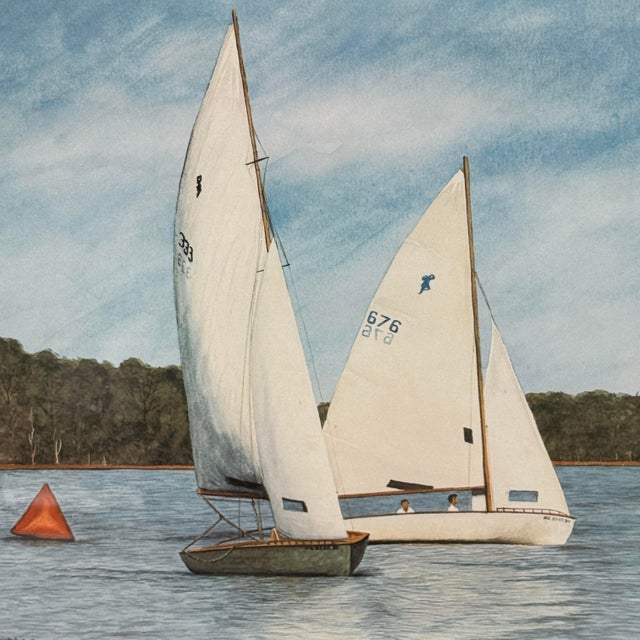 1990s Cotton Ketchie Lake Norman Highlanders Signed Numbered Framed Print 322/750 26x22 For Sale - Image 9 of 12