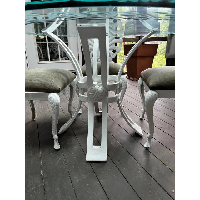 Brown Jordan Style Grotto Outdoor Dining 4 Chairs For Sale - Image 9 of 10