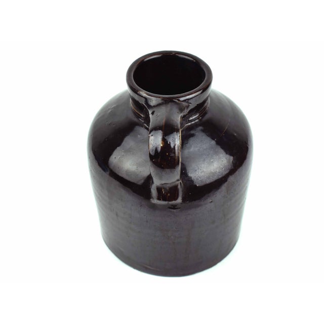 Antique 19th Century American Deep Brown Earth-Toned Glaze Stoneware Whiskey Beehive Jug For Sale - Image 4 of 8