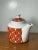 Vintage Floral Teapot Red White Porcelain | Mid Century Style Tea Pot For Sale In Philadelphia - Image 6 of 14