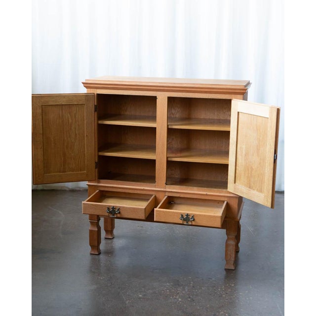 Mid-Century Modern 1970s Henning Kjærnulf Attributed Danish Oak Cabinet For Sale - Image 3 of 8