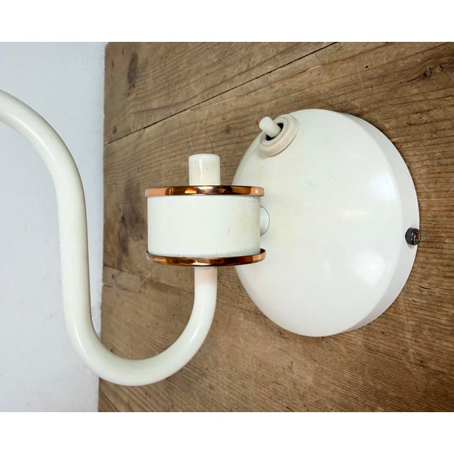Vintage Wall Light with Milk Glass from Drukov, 1960s For Sale - Image 4 of 18