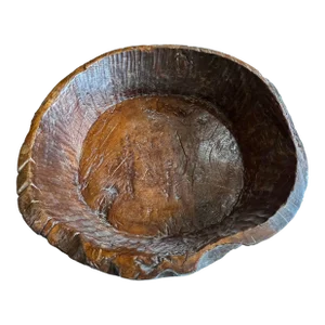 Ancient Carved Wood Bowl From China