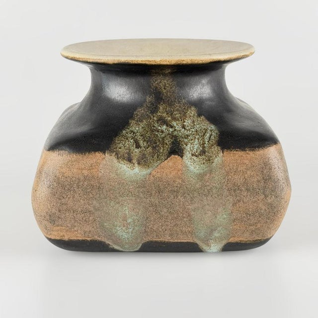 Ceramic Hand-Painted Ceramic Vase by Bruno Gambone, Italy, 1960s For Sale - Image 7 of 13