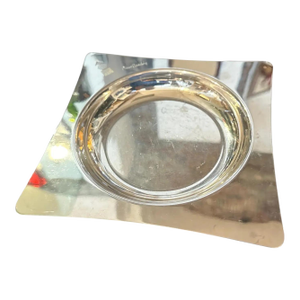 1980s Mid-Century Modern Silver Plated Vide Poche by Pierre Cardin