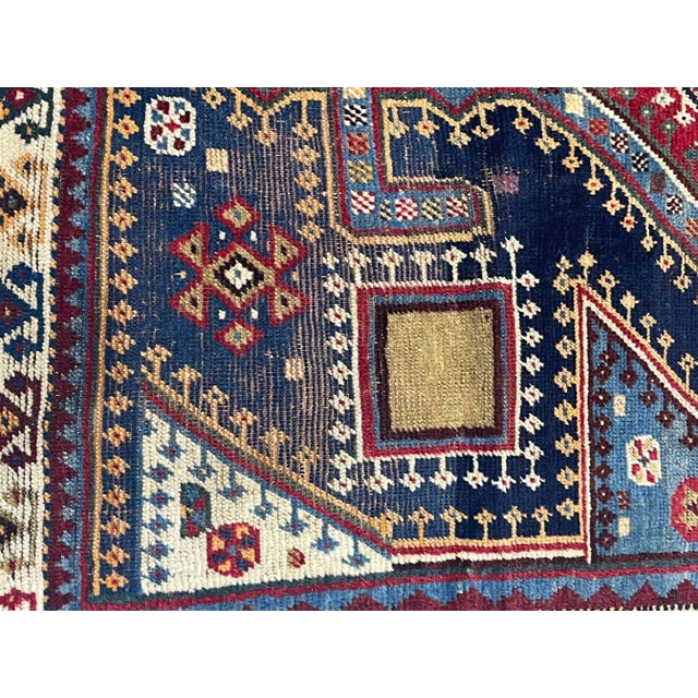 Late 19th Century Antique Tribal Persian Qashqai Gabbeh Rug 4'5" X 7’1” For Sale - Image 5 of 6