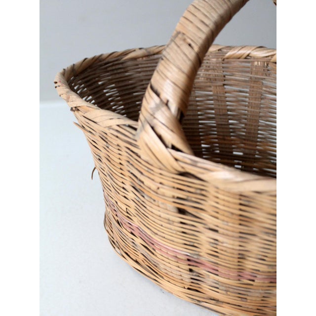 Vintage Gathering Basket For Sale - Image 10 of 11