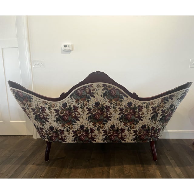 Victorian Carlton McLendon Victorian Jewel Post Sofa For Sale - Image 3 of 5