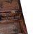 Antique Wood Box Dark Rustic Brown Diamond Design With Round Medallion For Sale - Image 11 of 18