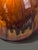 Mid-Century Modern Vintage Drip Glazed Pottery Orange Brown Tone Vase For Sale - Image 3 of 8