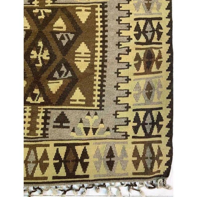 Turkish Kilim Wool Rug For Sale - Image 4 of 5