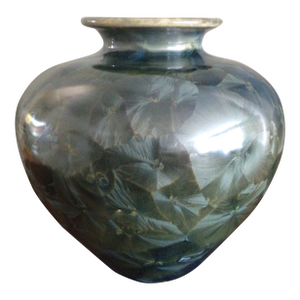 John "Manka" Signed and Dated Modern Arts & Crafts Revival Crystalline Glaze Studio Art Vase