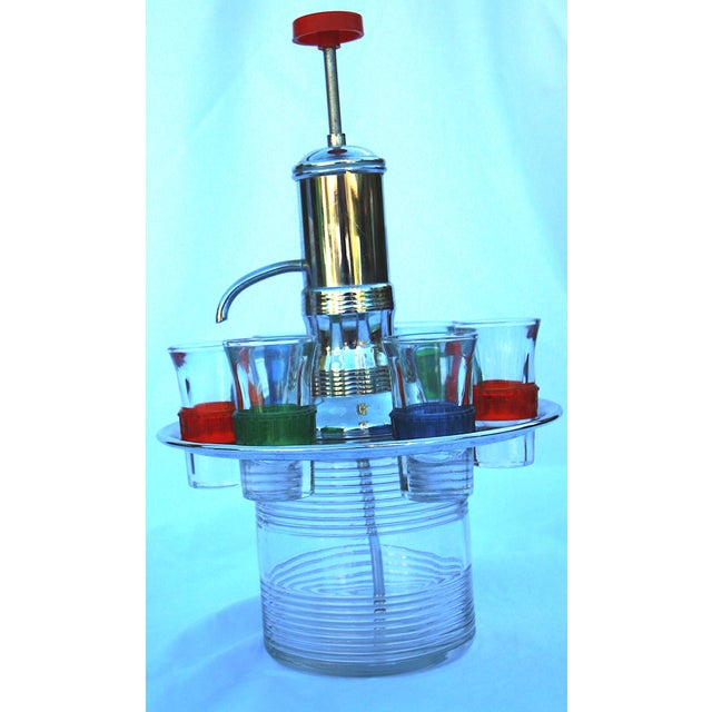 Pump Decanter With Shot Glasses Chairish