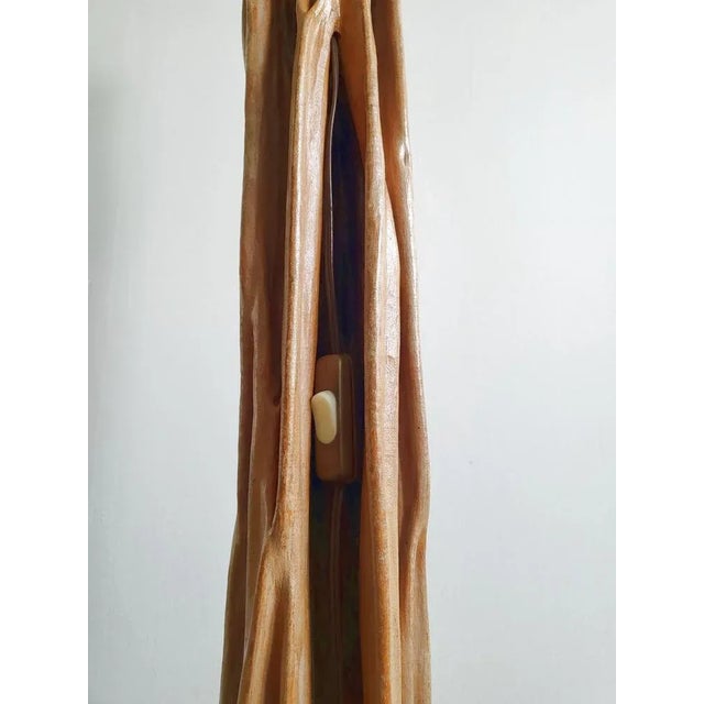 Mid-Century French Floor Lamp in Driftwood & Mahogany, 1950s For Sale - Image 6 of 13