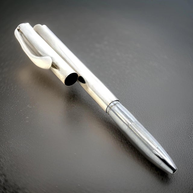 Tiffany & Co Estate Designed by Elsa Perreti Ballpoint Pen 5" Sterling Silver For Sale - Image 4 of 13