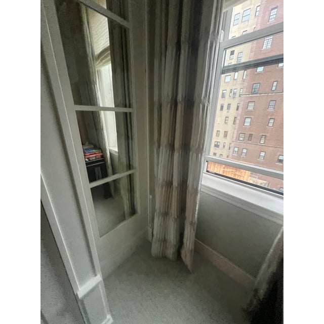 Contemporary Set of Four Custom Pleated Drapery & Sheer Window Treatments For Sale - Image 3 of 5