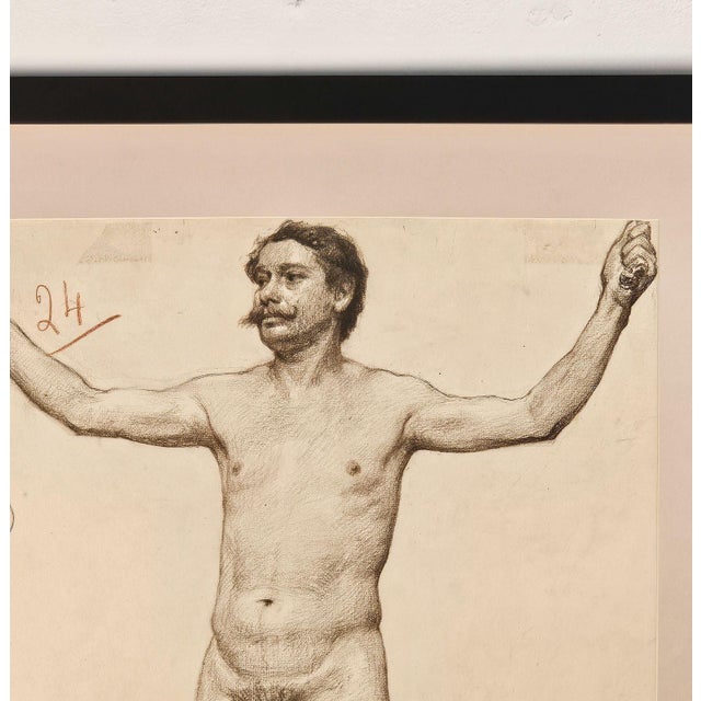 Realism École Des Beaux-Arts Academic Study, France, Circa 1880 For Sale - Image 3 of 6