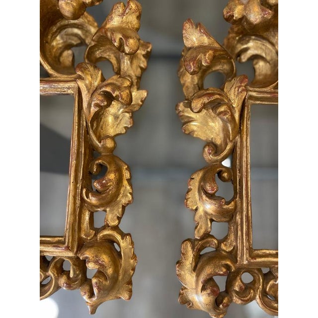 Baroque Gold Leaf-Gilded Carved Wood Frame, 1750 For Sale - Image 11 of 14