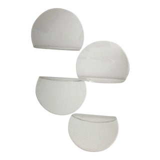 Mid Century Modern Lucite Floating Wall Shelves - Set of 4 For Sale
