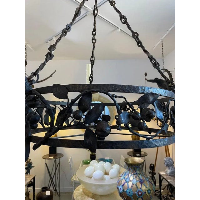 1920s Addison Mizner Attributed Spanish Colonial Revival Chandelier For Sale - Image 10 of 13