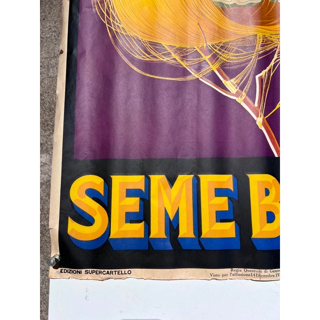Seme Bachi Poster by Barabino and Graeve, 1929 For Sale - Image 4 of 6