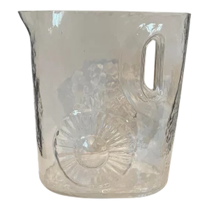 Rare Vintage Mid-Century Modern Claus Joseh Riedel Floral Glass Pitcher