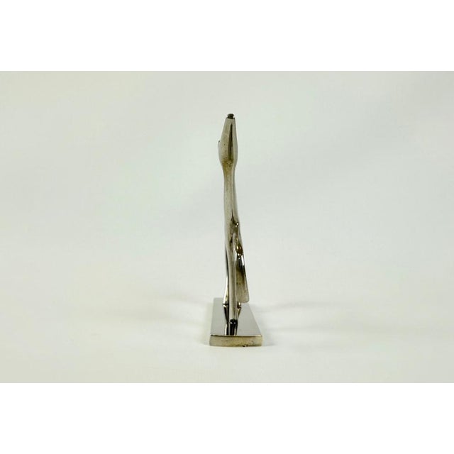 Art Deco White Brass Greyhound Figurine by Laszlo Hoenig, 1930s For Sale - Image 6 of 18