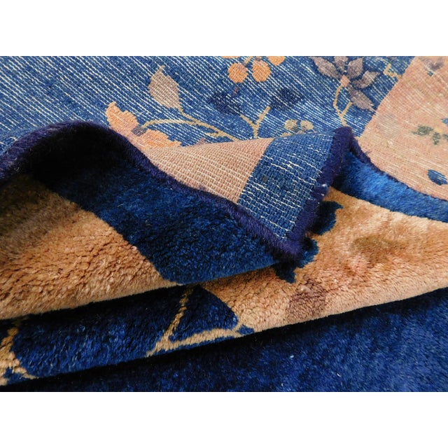 Handmade Antique Chinese Woolen Rug. 4'1"x 6'5" For Sale - Image 13 of 18