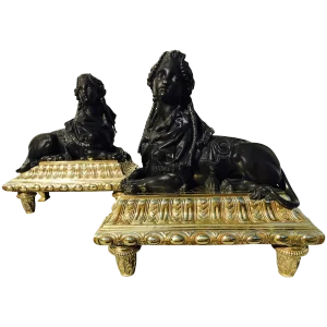 Bronze Chenets - a Pair