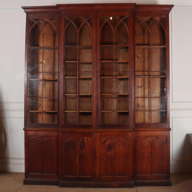 Early 19th Century English Gothic Country House Bookcase For Sale - Image 16 of 16