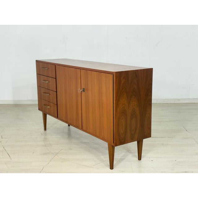 Metal Mid-Century Sideboard with Drawers in Walnut, 1960s For Sale - Image 7 of 14