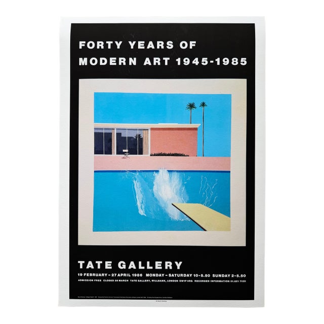 David Hockney, "A Bigger Splash", 1967, Forty Years of Modern Art Exhibition at the Tate London, Copyright David Hockney, Printed in Uk For Sale