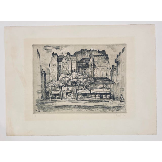 1920s 1926 Ernest Laborde Parisian Etching For Sale - Image 5 of 5
