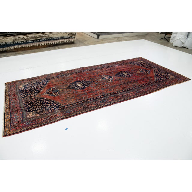 Persian Allover Vintage Handmade Persian Bidjar Wool Rug in Red For Sale - Image 3 of 10