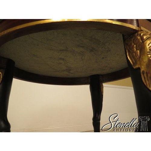 Round Marble Top Regency Style Custom Made Center Table For Sale - Image 9 of 9