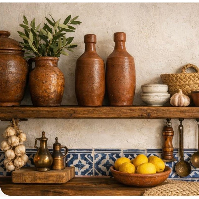 1970s A Rangel Portuguese Stoneware Bottles (Pair). Handmade Rustic Ceramic Vases. Wheel Thrown. 1970 Probably Used for Olive Oil. For Sale - Image 5 of 5