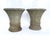 A charming pair of vintage French fluted planters, manufactured by Grandon Fres, beautifully sculpted with a waisted...