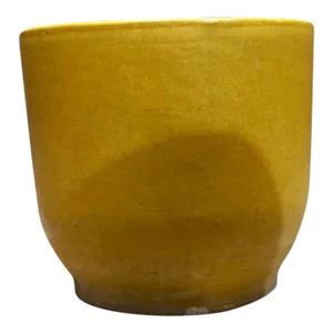 1970s Gainey Art Pottery Modern Ceramics Yellow Planter La Verne, Calif