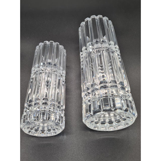 Montparnasse Crystal Vases from Cristal Darques Durand, France, 1970s-1980s, Set of 2 For Sale - Image 11 of 13