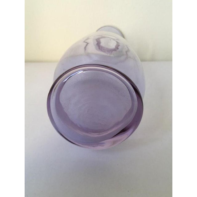 Glass Postmodern Purple Murano Glass Bottle, Italy, 1960s For Sale - Image 7 of 18