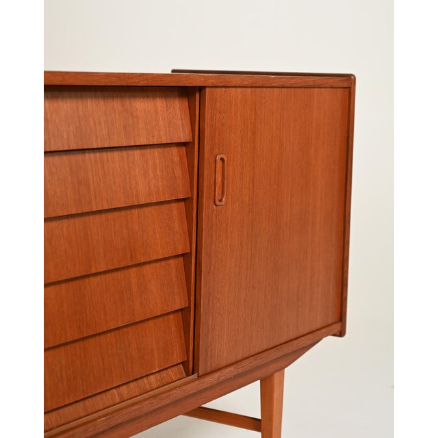 Wood Scandinavian Teak Sideboard with Tiled Drawers, 1960s For Sale - Image 7 of 11