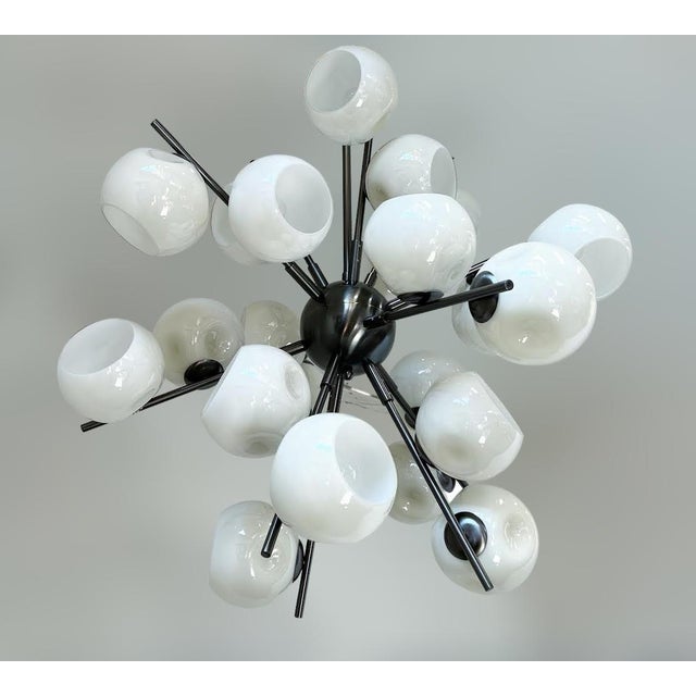 Fabio Ltd 21st Century Crema Sputnik Chandelier by Fabio LTD For Sale - Image 4 of 7