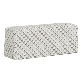 Slipcover for Stoffer Home x Cloth & Company for Lindy Slipcover Dining Bench in Francie Floral Blue For Sale