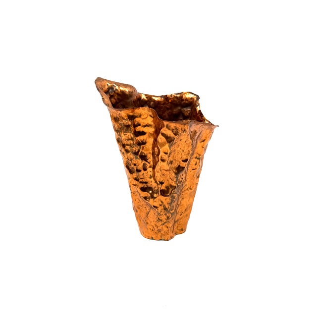 Mid-Century Copper Vase by Angelo Bragalini, Bologna, Italy, 1960s For Sale - Image 6 of 17