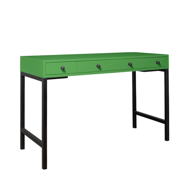 Bright Green Maple Writing Desk - Bright Green For Sale - Image 8 of 8