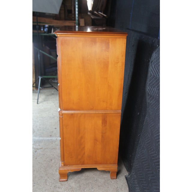 Early 20th Century Kling Olde Orchard Maple Colonial Chippendale Tallboy Dresser Chest of Drawers For Sale - Image 10 of 11