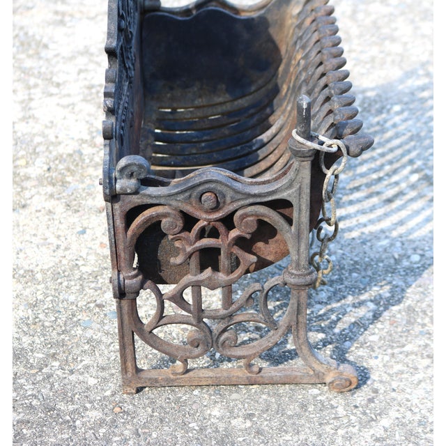 Antique French Napoleon III Fireplace Grate 19th Century For Sale - Image 9 of 11