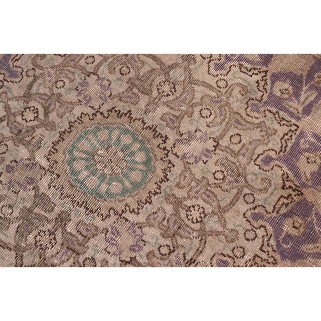1990s Art Nouveau 1990's Vintage Purple/Green Wool Rug - 9'9'' X 12'11'' For Sale - Image 5 of 10