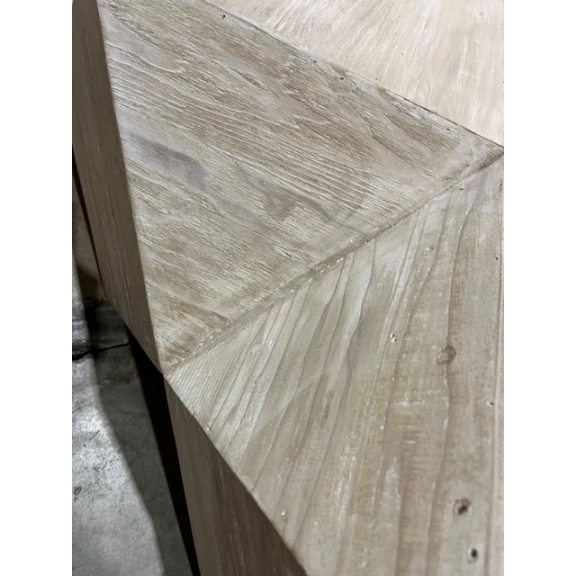 CFC Rustic Wood Geometric Coffee Table For Sale - Image 4 of 7