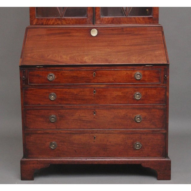 Mahogany Bureau Bookcase, 1830s, Set of 2 For Sale - Image 12 of 16
